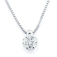 Collana Fanton Gioielli Donna PUNTO LUCE DIAMANTI in Oro Diamante 0.16 Ct COOR-176-52 - COOR-176-52